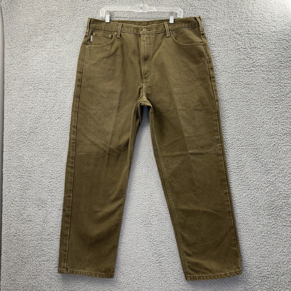 Vintage‎ Carhartt Relaxed Fit Straight Leg Pants B161 BRK Canvas Men's 40 x 30